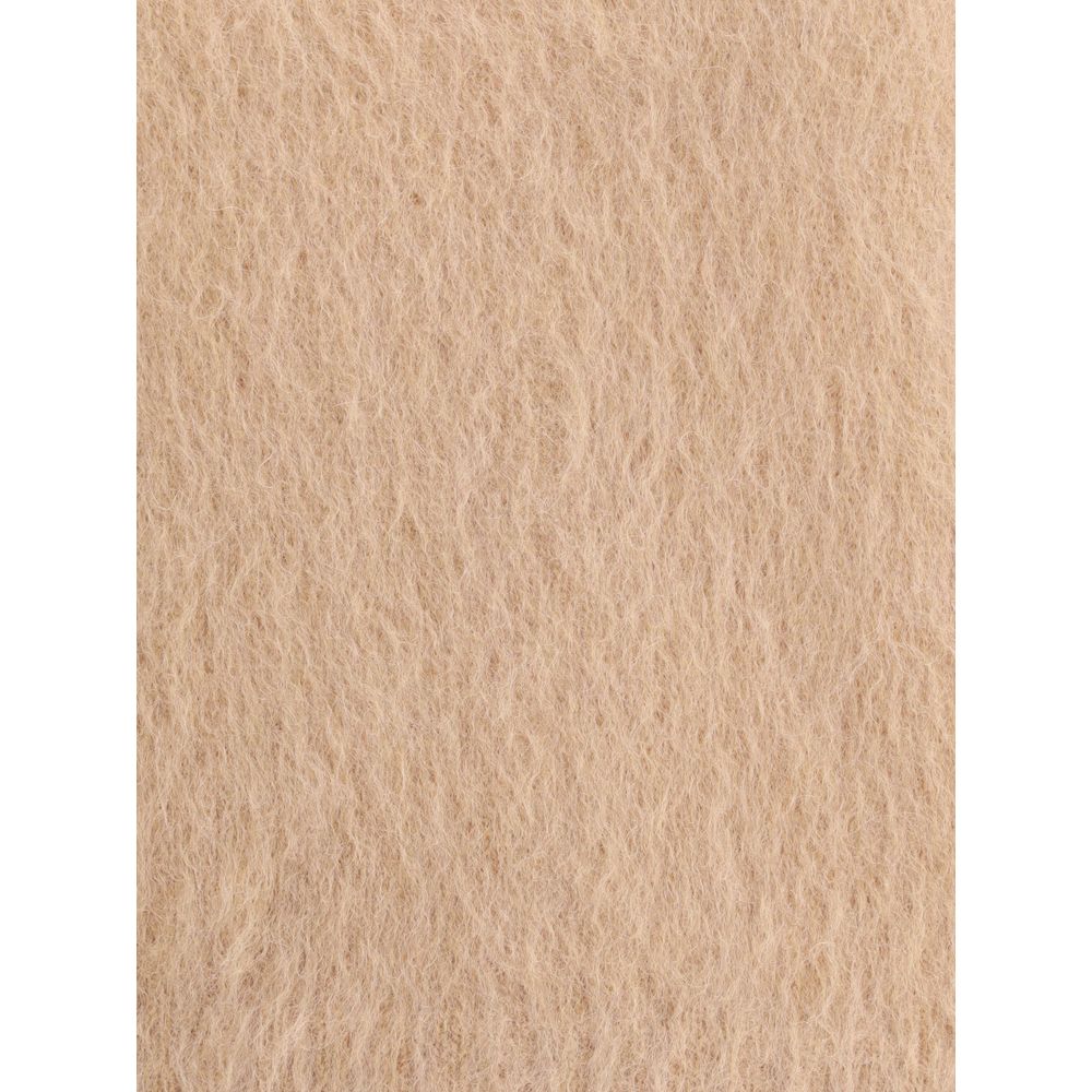 Max Mara Brauner Polyamid-Rollkragenpullover