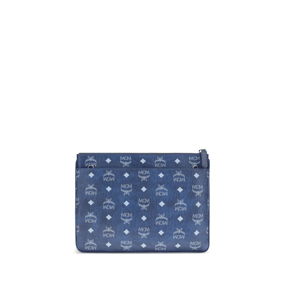 MCM Blaue Polyethylen-Clutch-Tasche
