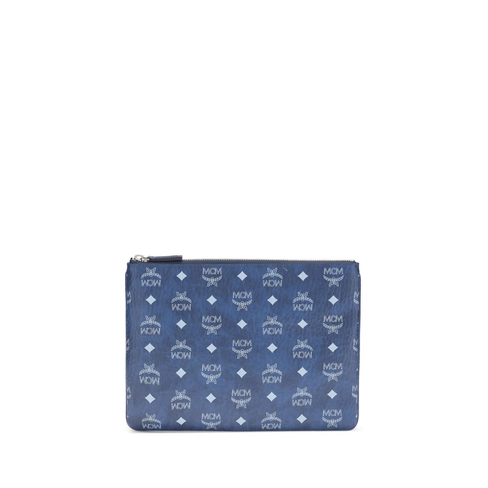 MCM Blaue Polyethylen-Clutch-Tasche