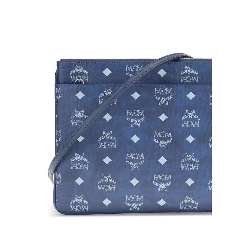 MCM Blaue Polyethylen-Clutch-Tasche