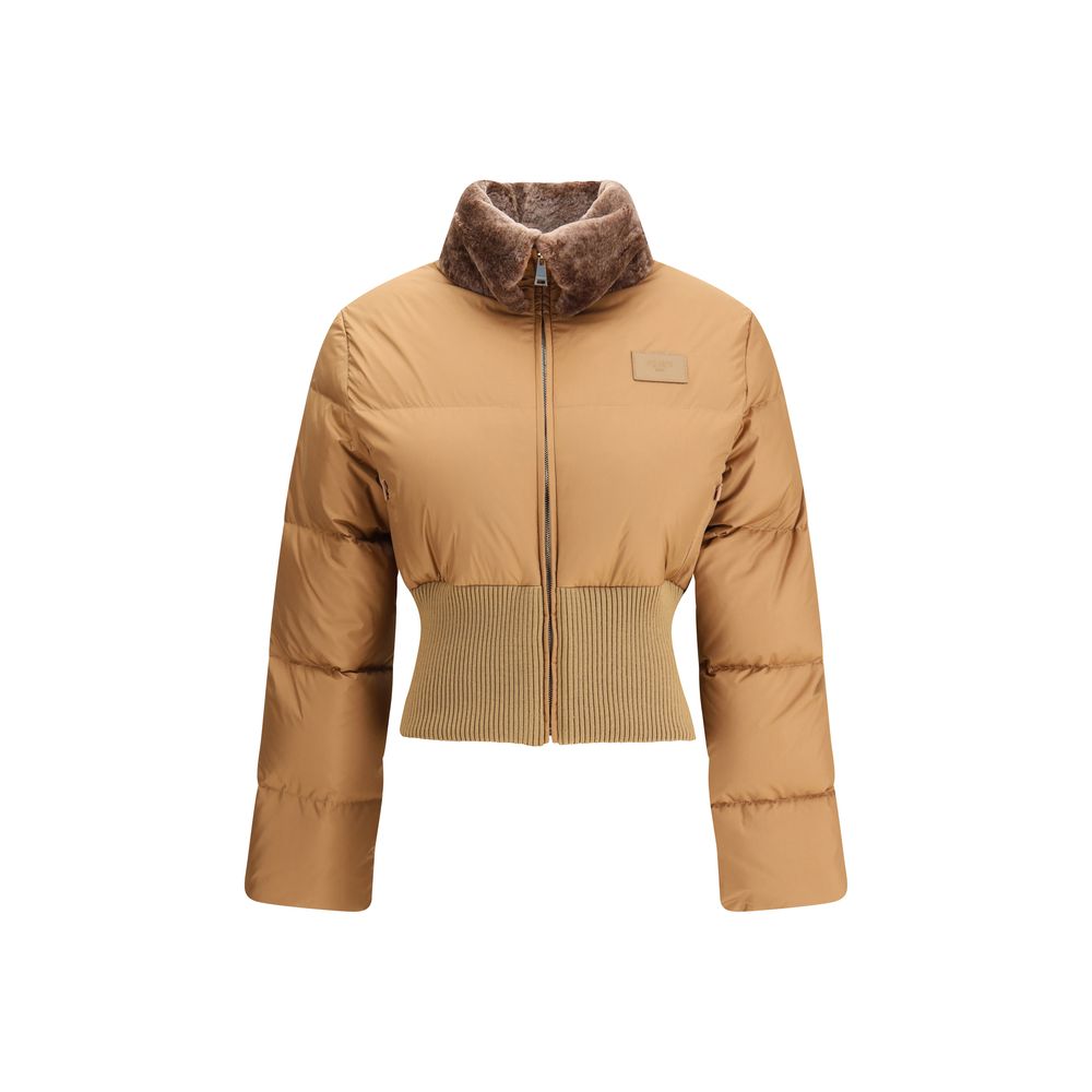 Fendi Braune Polyester-Langjacke