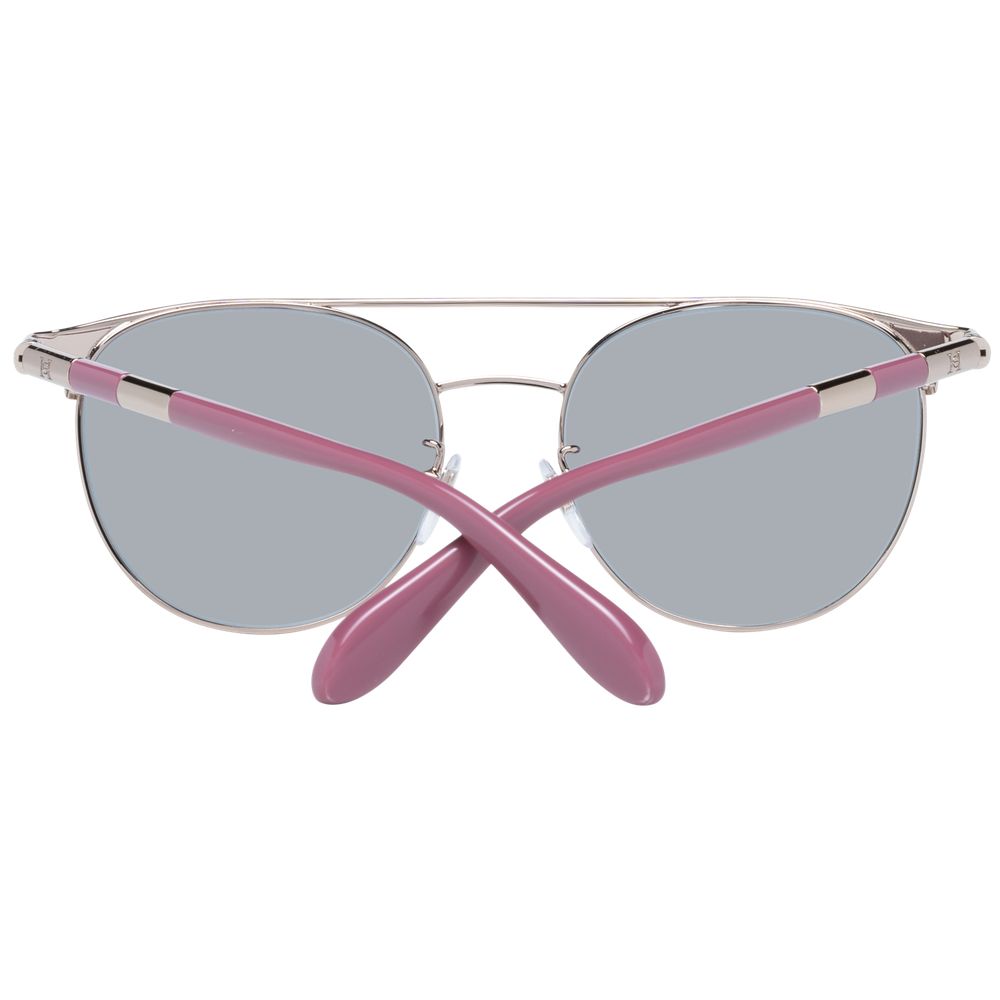 Carolina Herrera Silberne Sonnenbrille aus Metall und Kunststoff
