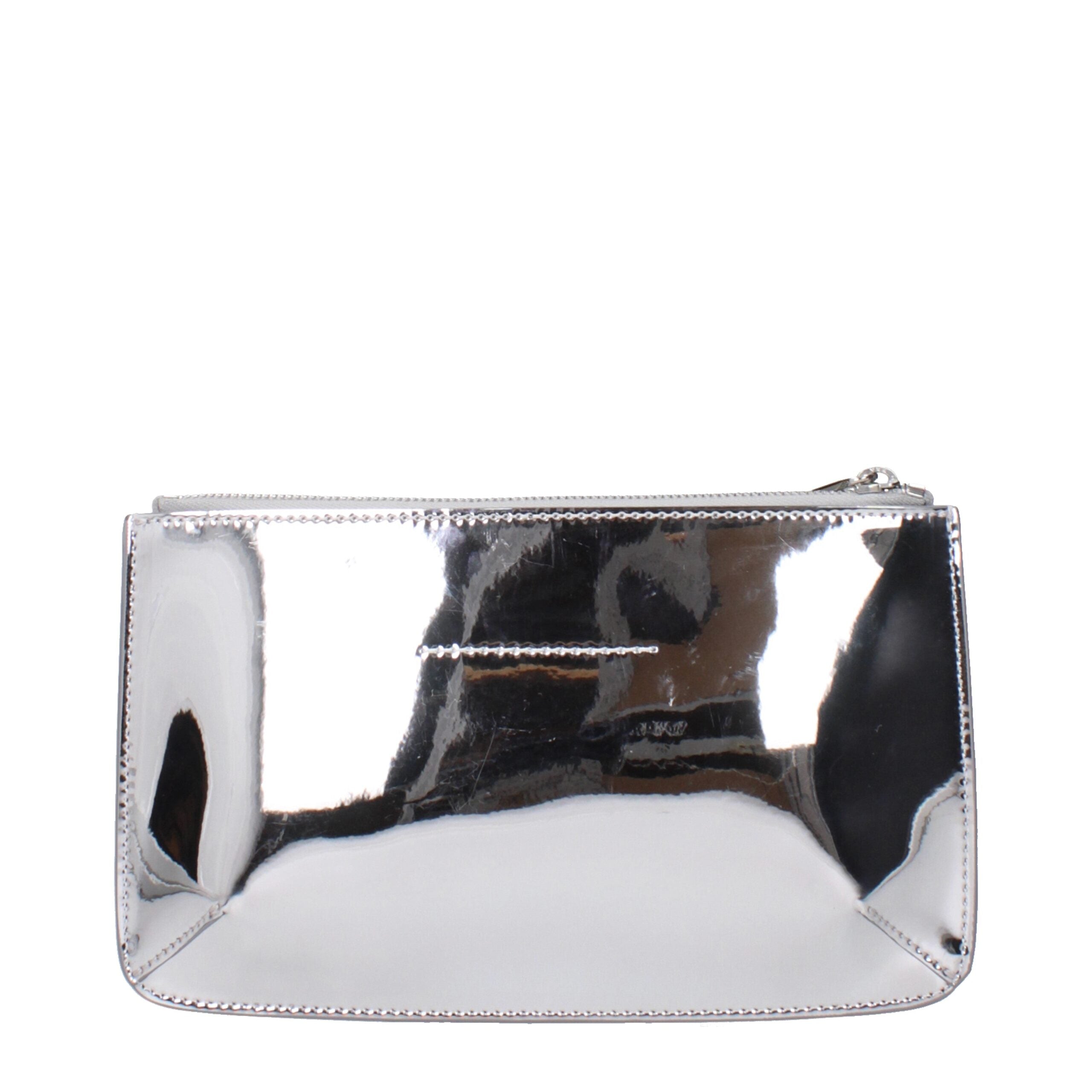Maison Margiela Graue Leder-Clutch