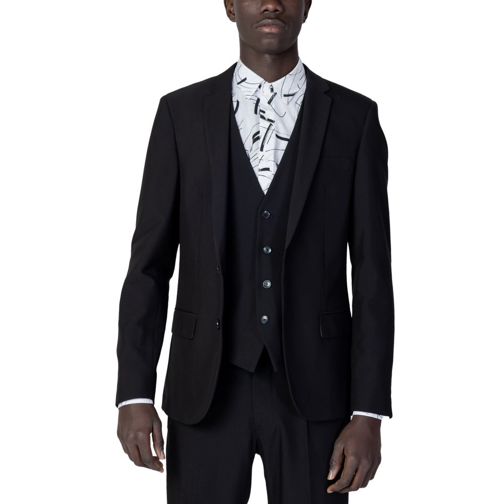 Antony Morato Schwarzer Polyester-Blazer