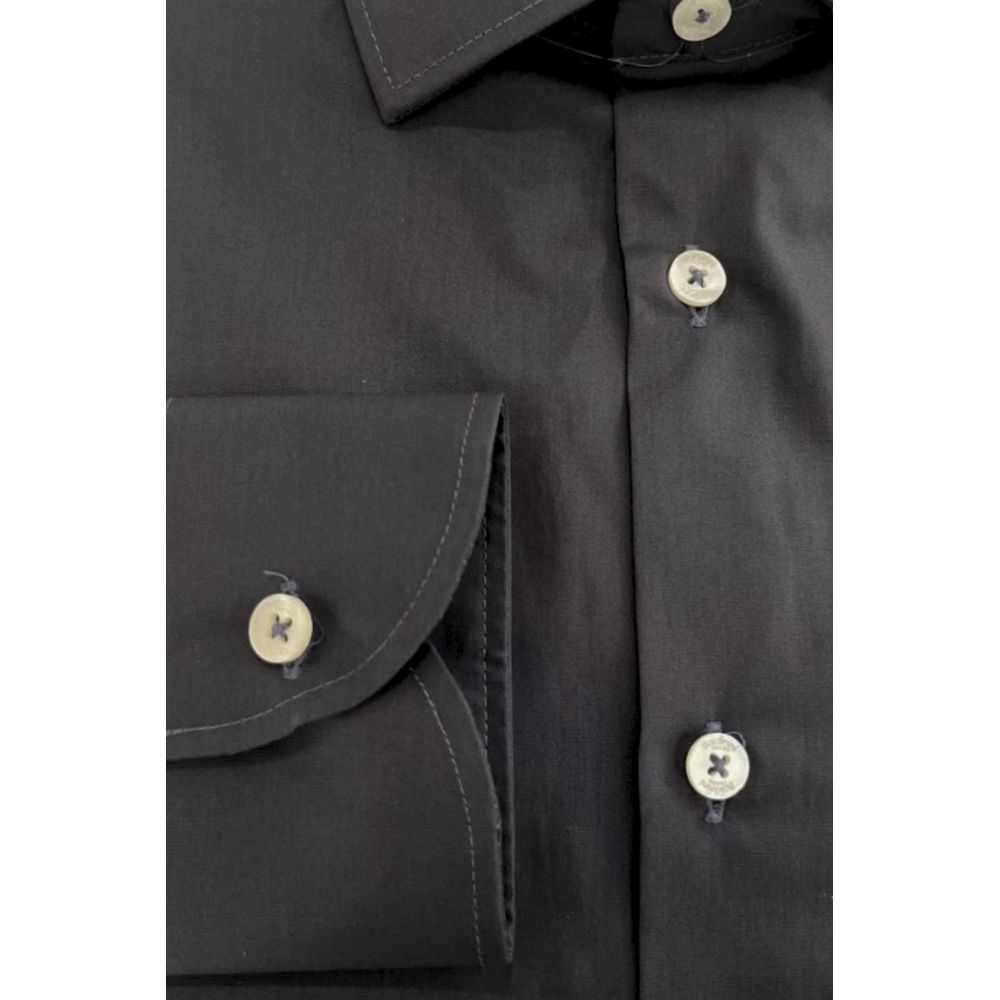 Baldinini Trend Graues Baumwollhemd