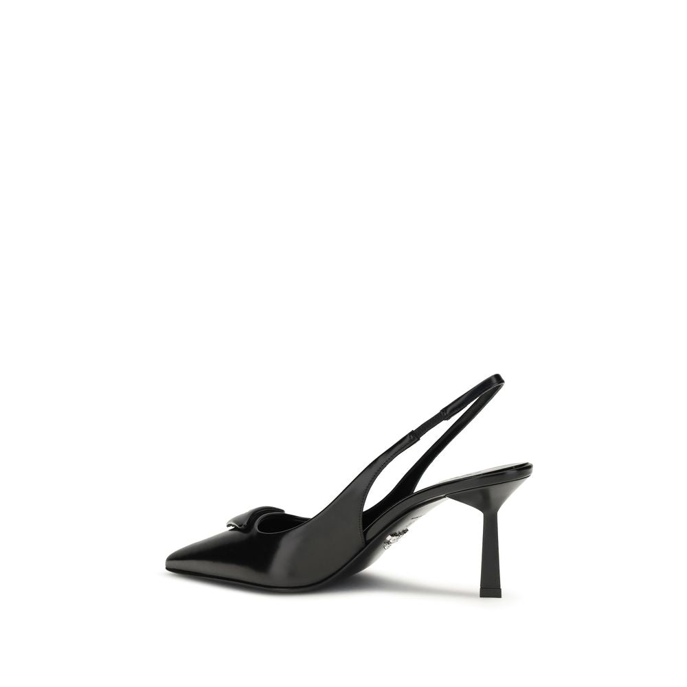 Prada Schwarze Leder-Pumps mit hohem Absatz