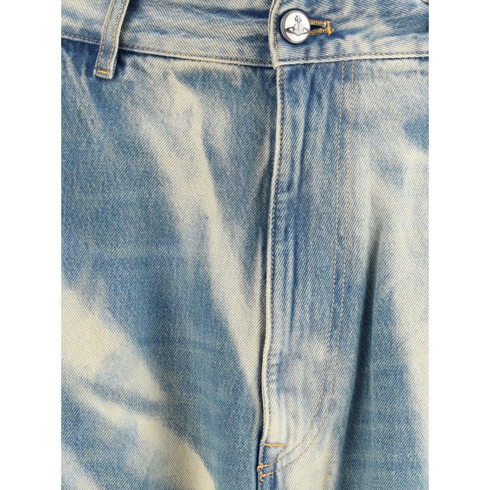 Vivienne Westwood Hellblaue Baumwolljeans mit Relaxed Fit