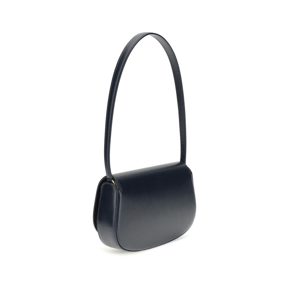 Saint Laurent Blaue Kalbshaut Bos Taurus Schultertasche