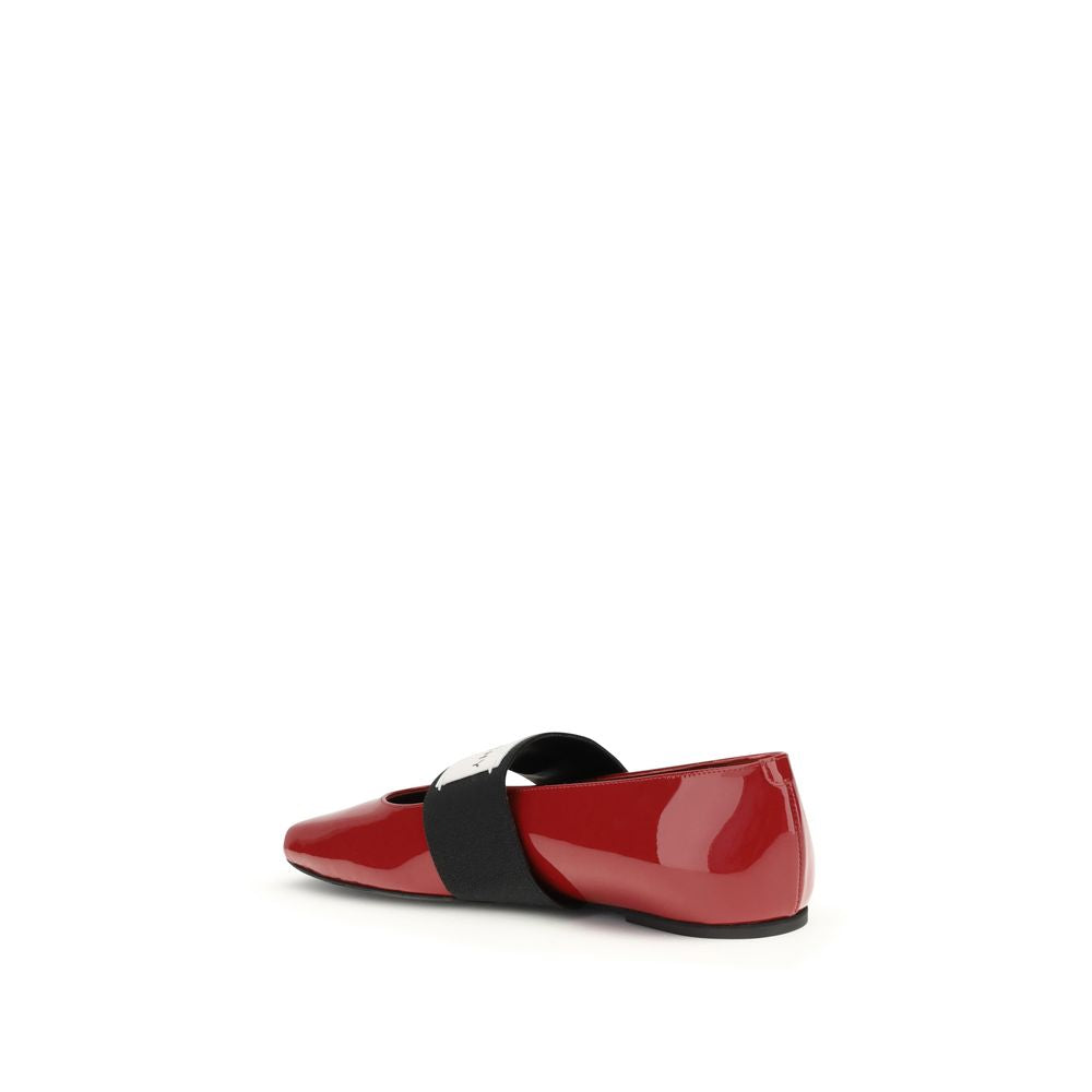 Givenchy Rote Leder-Ballerinas
