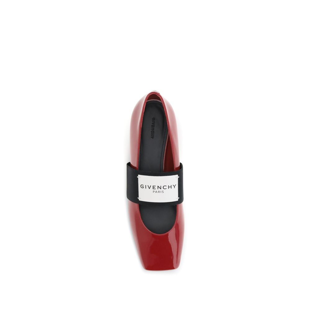 Givenchy Rote Leder-Ballerinas