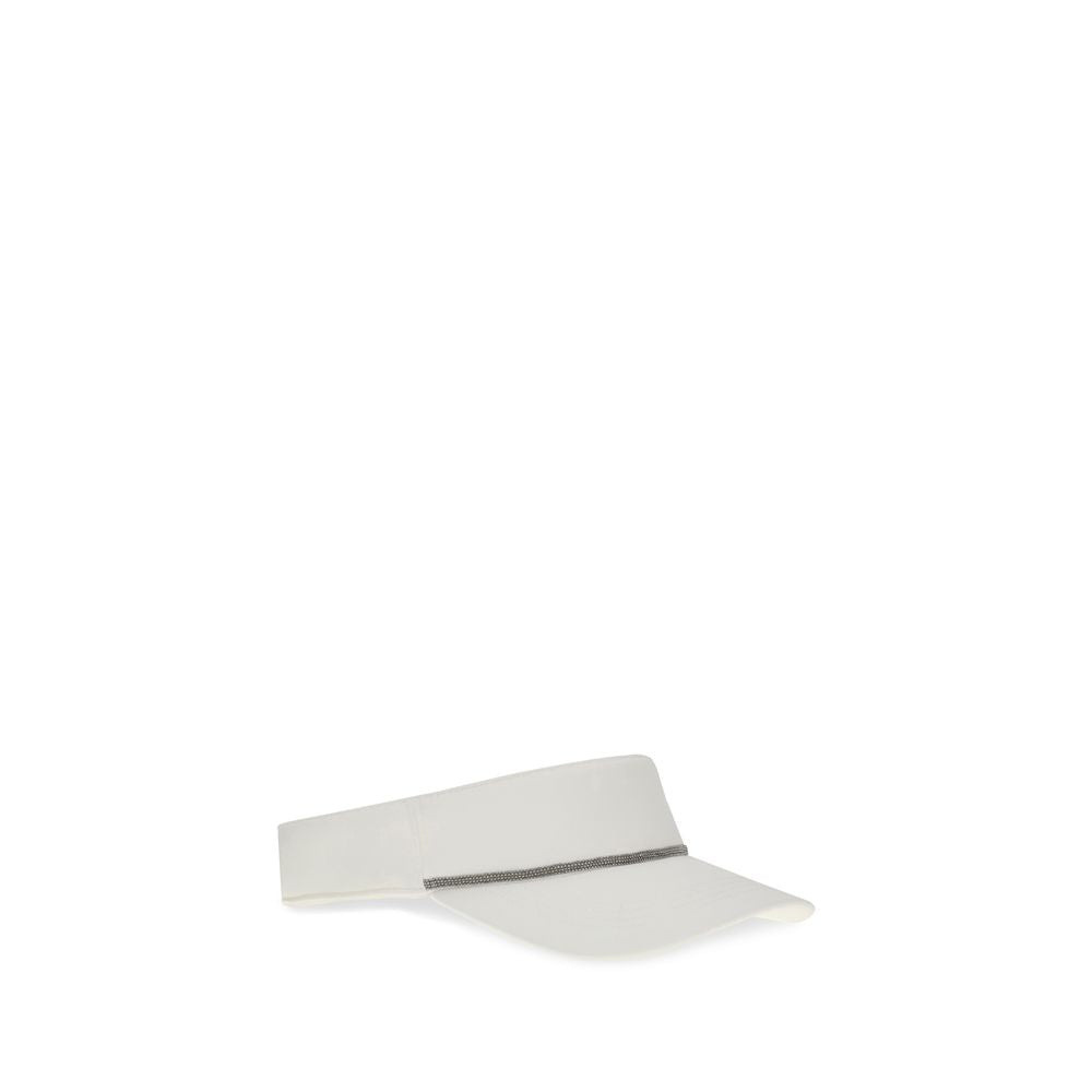 Brunello Cucinelli Weiße Polyester-Kappe (Baseball-Mütze)