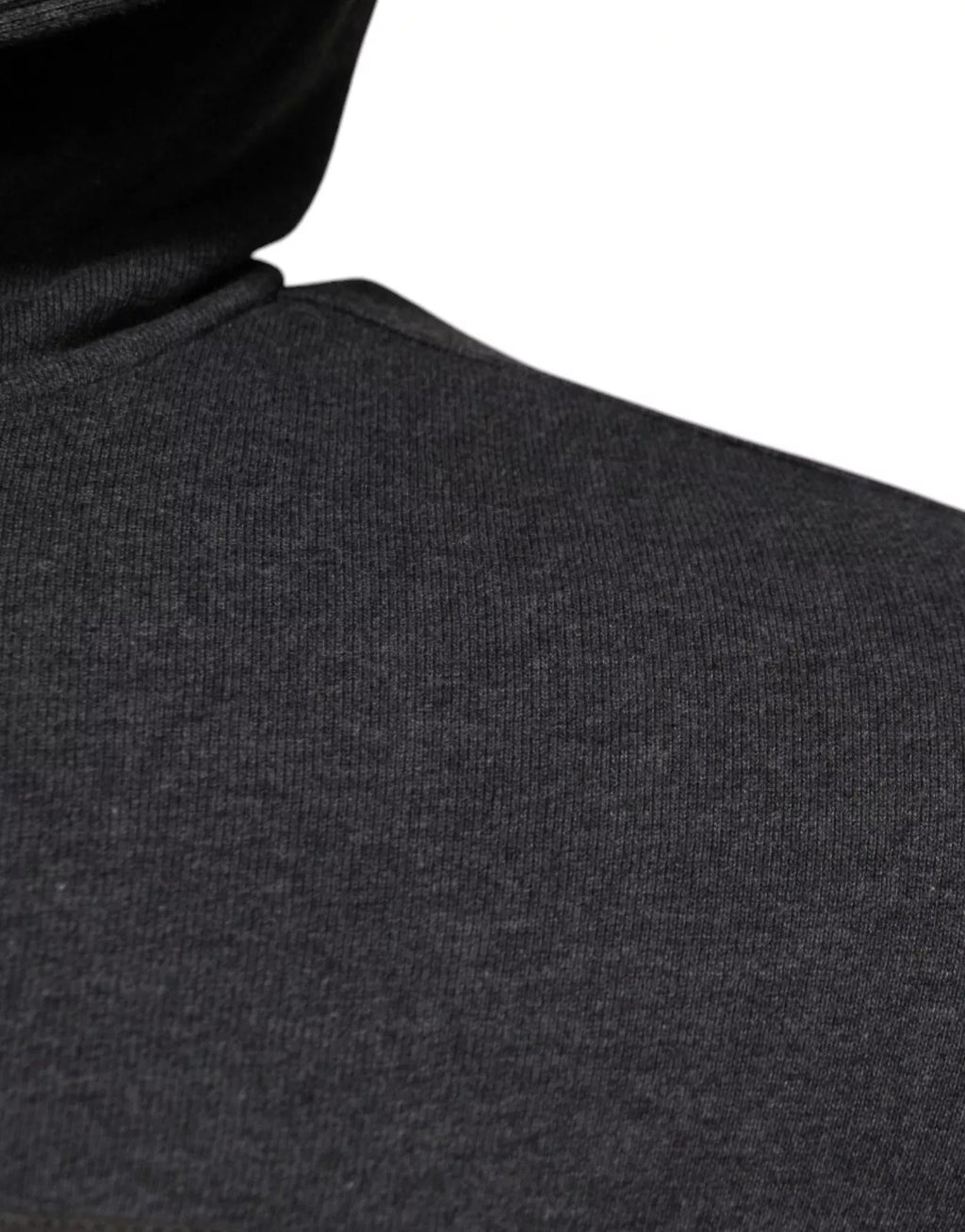 Dolce & Gabbana Grauer Logo-Kapuzenpullover mit durchgehendem Reißverschluss