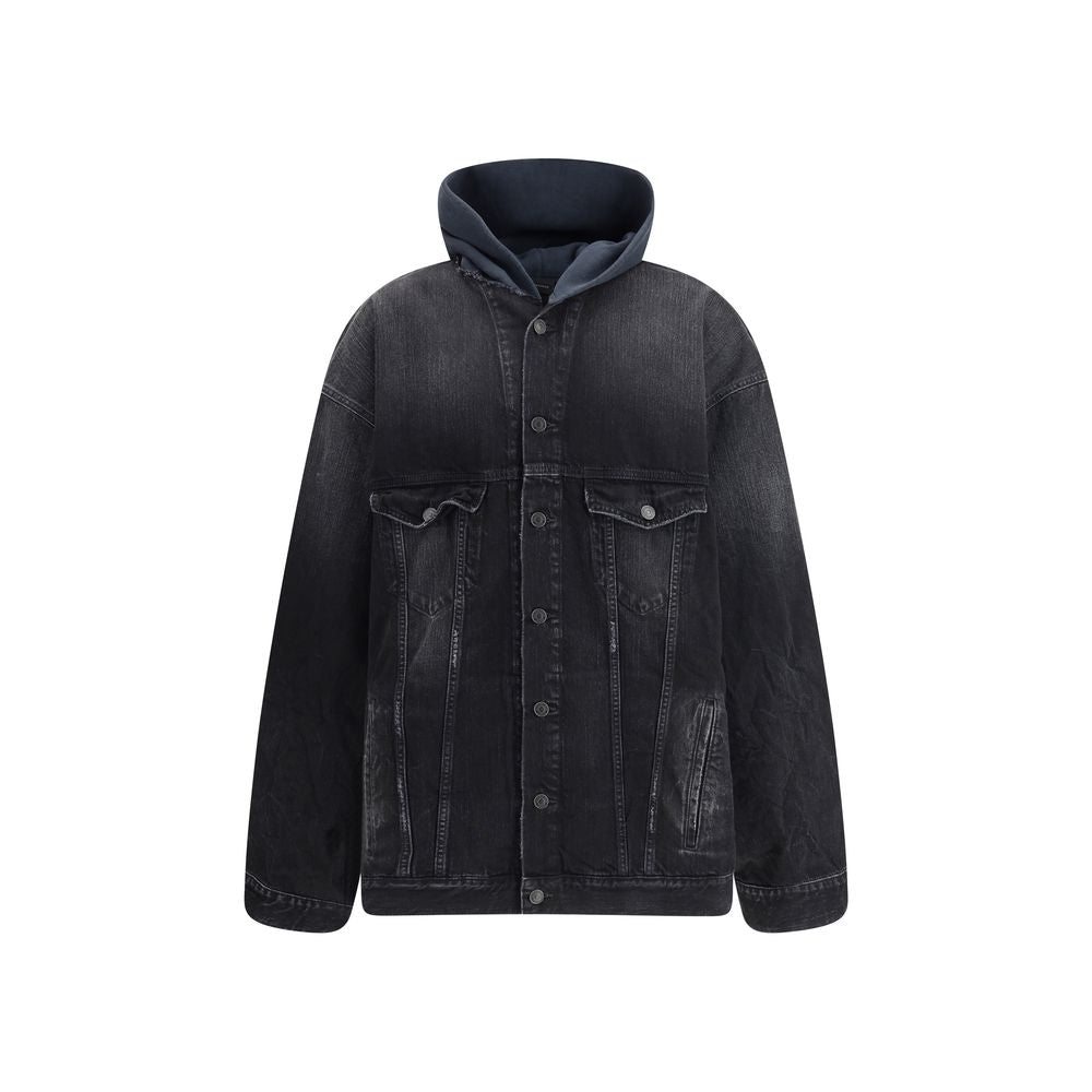 Balenciaga Schwarze Baumwoll-Jeansjacke