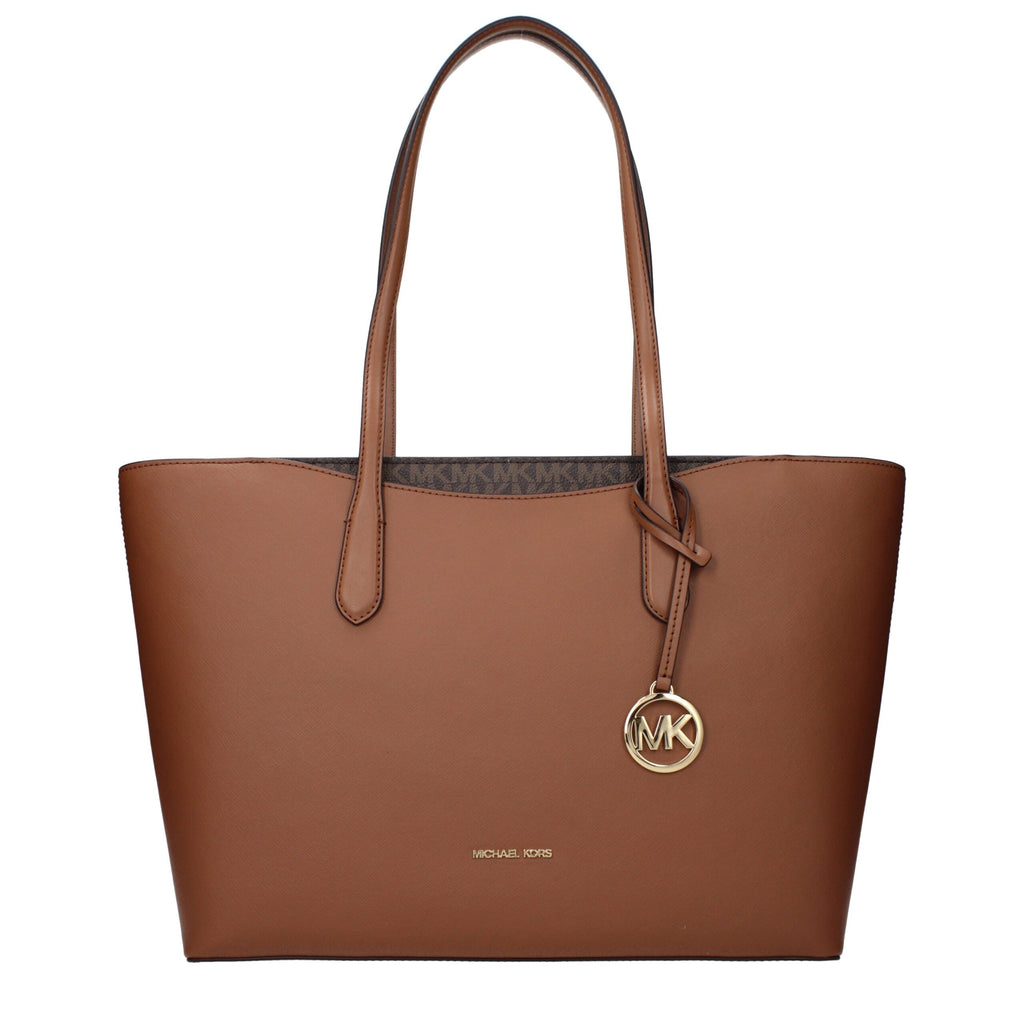 Michael Kors Braune Stoff-Umhängetasche