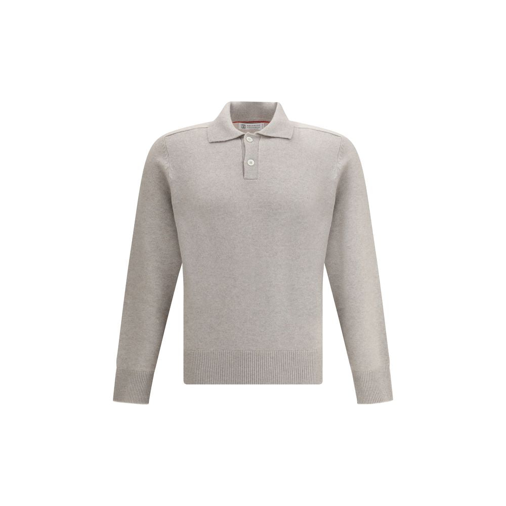 Brunello Cucinelli Beiger Kaschmir-Poloshirt