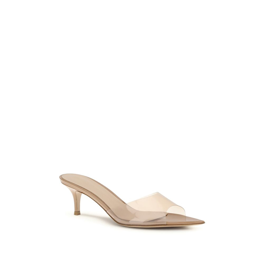 Gianvito Rossi Beige Polyurethan-Stilettosandalen