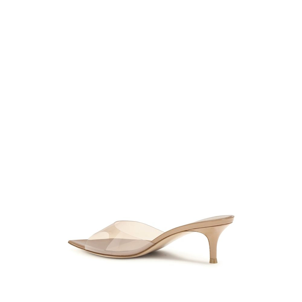 Gianvito Rossi Beige Polyurethan-Stilettosandalen