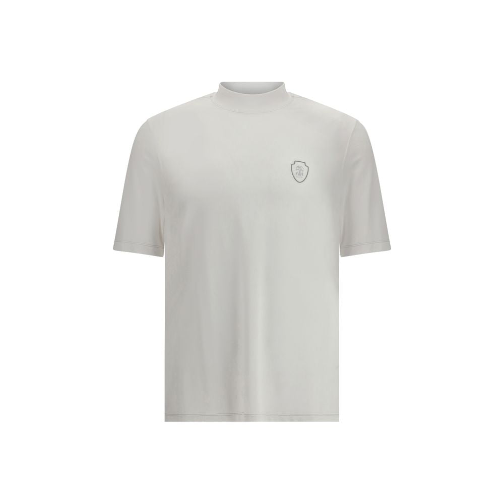 Brunello Cucinelli Weißes T-Shirt aus Polyamid