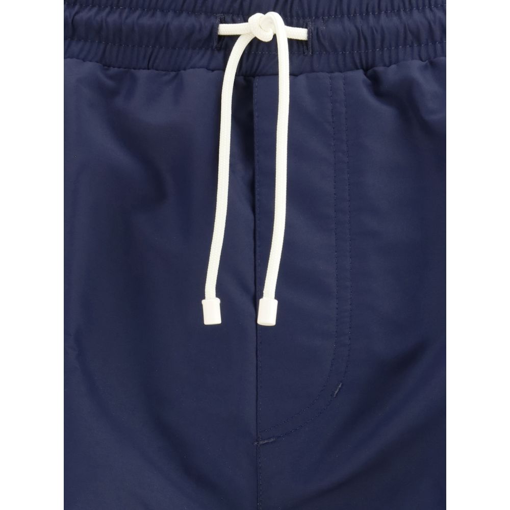 Brunello Cucinelli Blaue Badeshorts aus Polyester