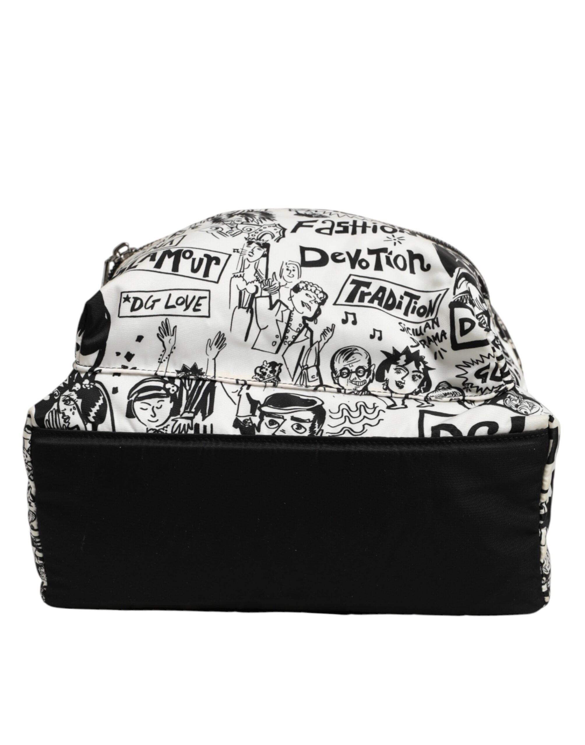 Dolce & Gabbana Rucksack mit Graffiti-Print in Schwarz-Weiß für Herren