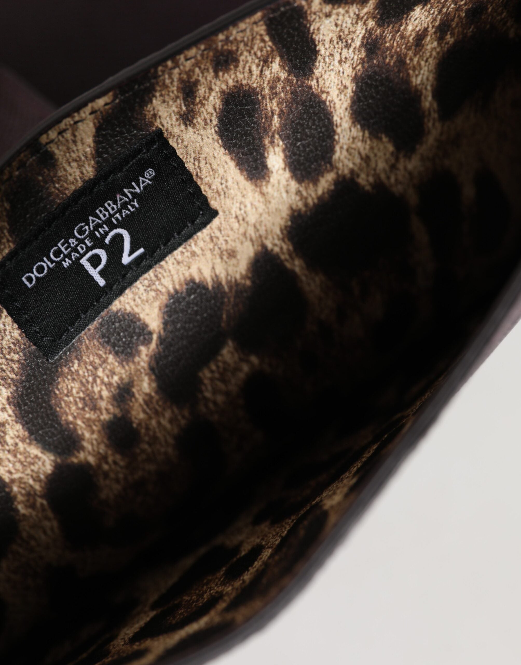 Dolce & Gabbana Dunkelbraune Leder-Tablet-Hülle mit Logo-Plakette