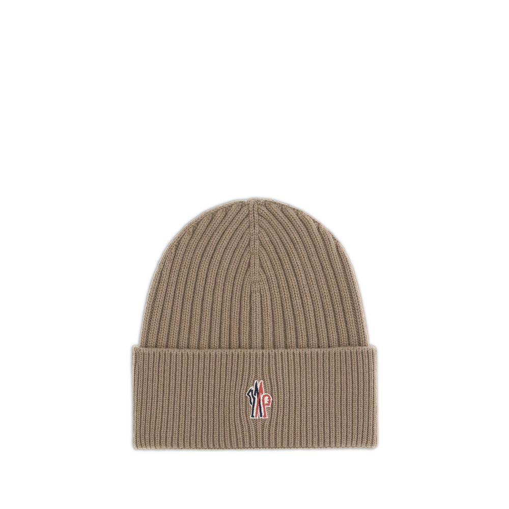 Moncler Grenoble Beiger Merino-Woll-Beanie