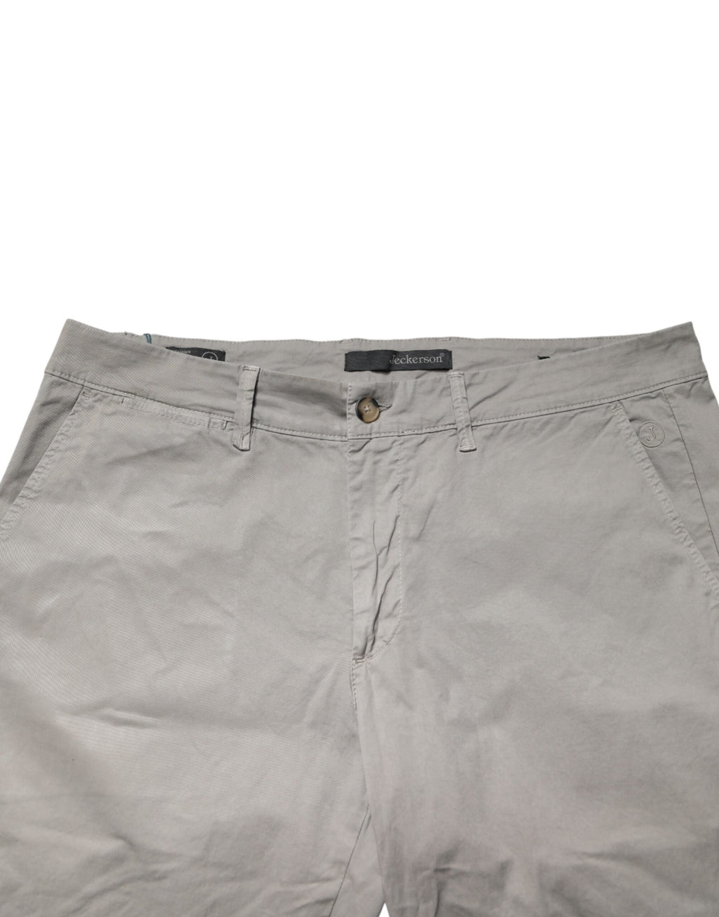 Jeckerson Graue Baumwoll-Stretch-Chino-Hose mit schmaler Passform für Herren