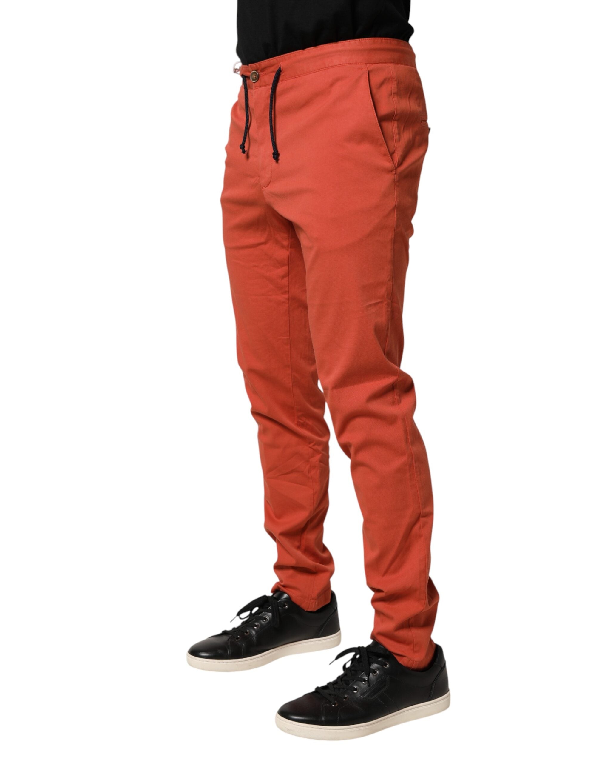 Domenico Tagliente Orange Skinny Fit Herren-Chino-Hose