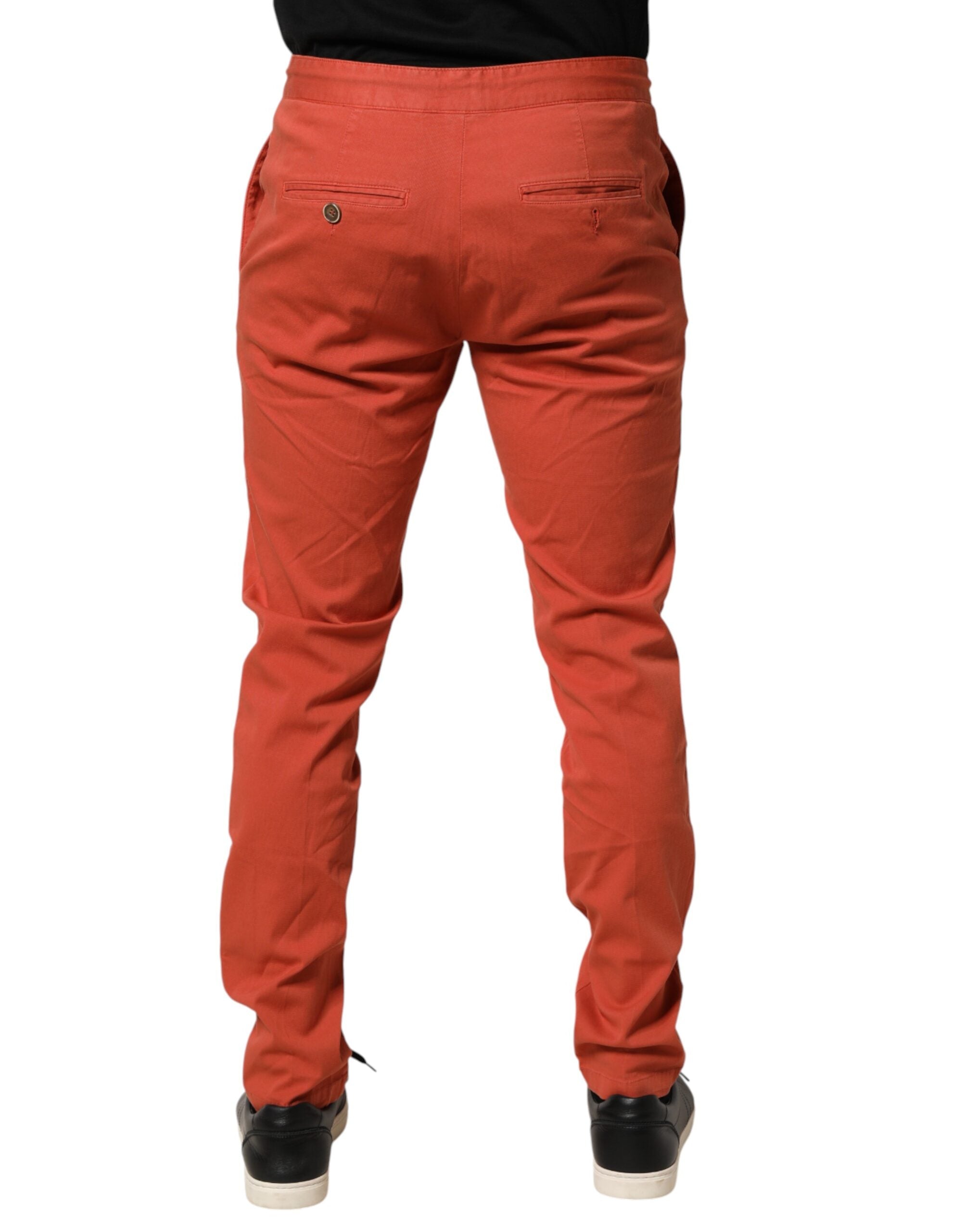 Domenico Tagliente Orange Skinny Fit Herren-Chino-Hose