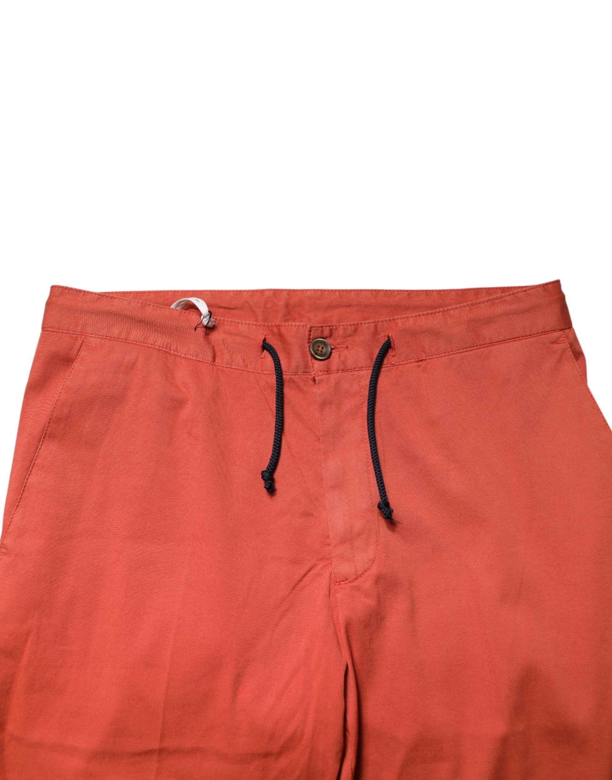 Domenico Tagliente Orange Skinny Fit Herren-Chino-Hose
