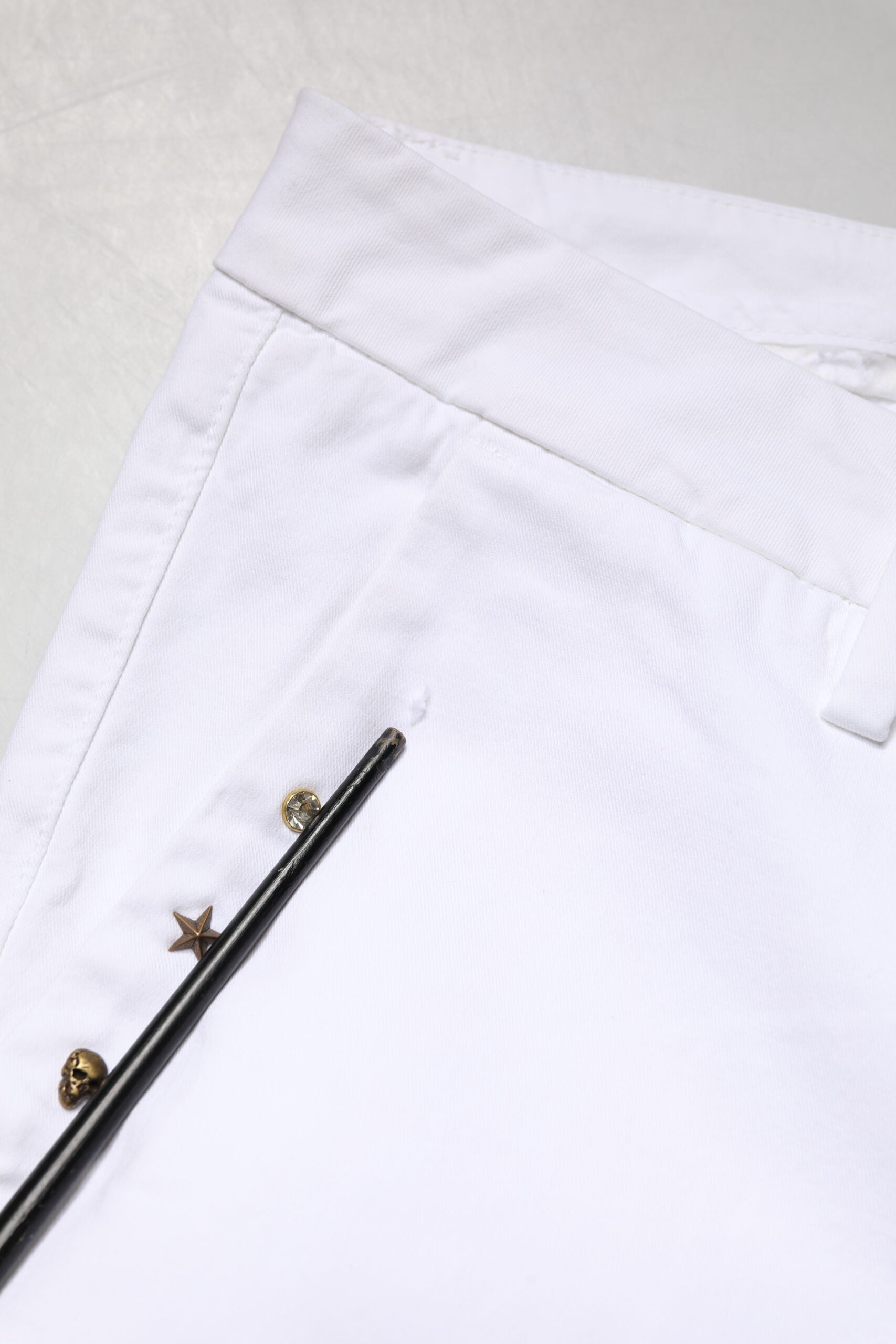 AGLINI Weiße Skinny-Fit Herrenjeans mit mittlerer Leibhöhe