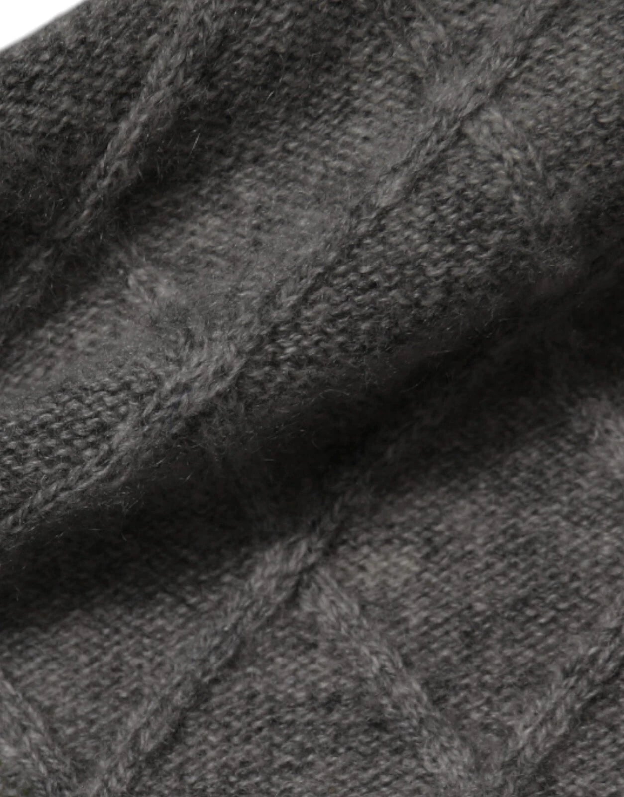 Ballantyne Grau melierter Herren-Pullover aus Kaschmir mit Argyle-Intarsienmuster