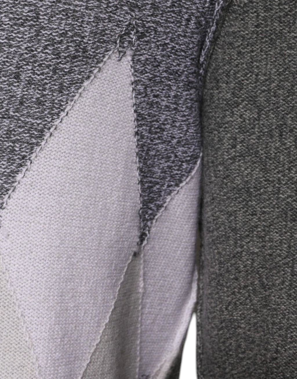 Ballantyne Grau melierter Herren-Pullover aus Kaschmir mit Argyle-Intarsienmuster
