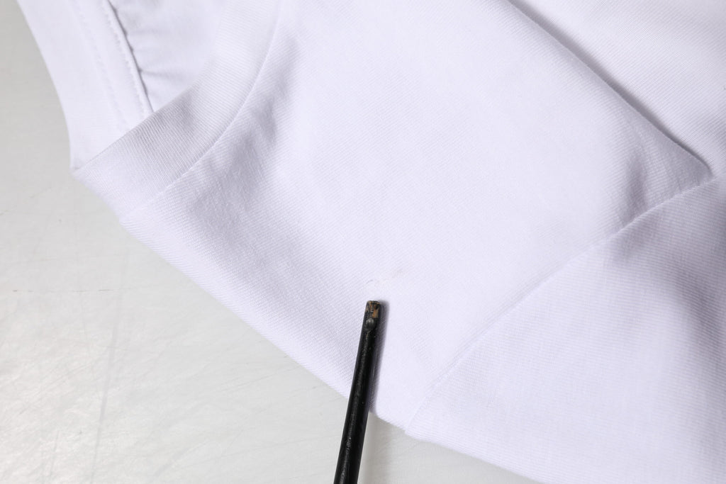 John Richmond Weißes Bedrucktes Baumwoll-Stretch-T-Shirt mit Rundhalsausschnitt