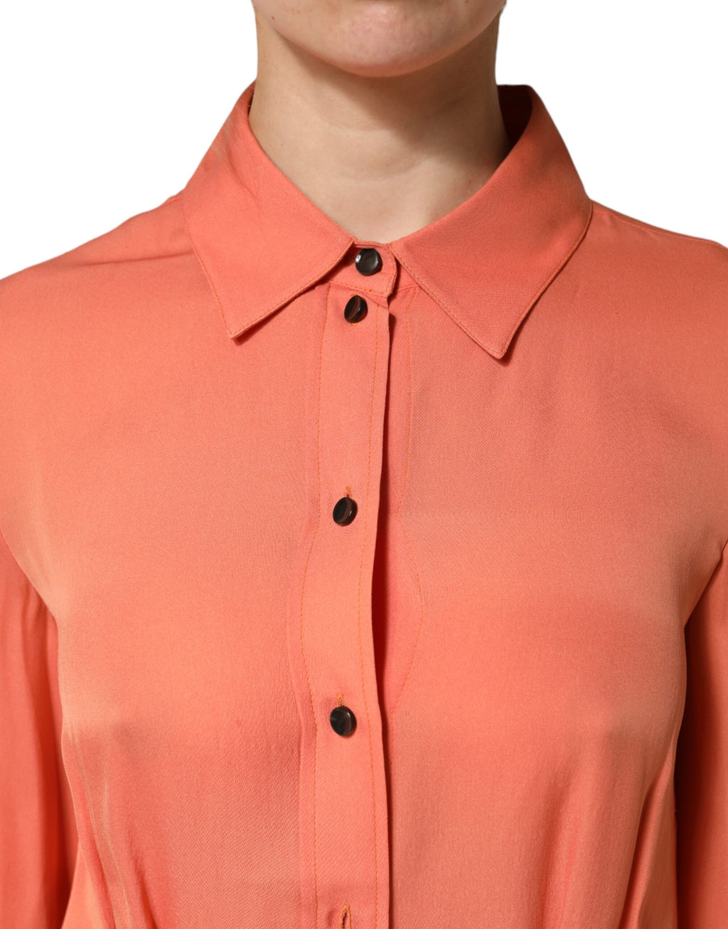 Emporio Armani Orange Hemd mit Knopfleiste und langem Arm