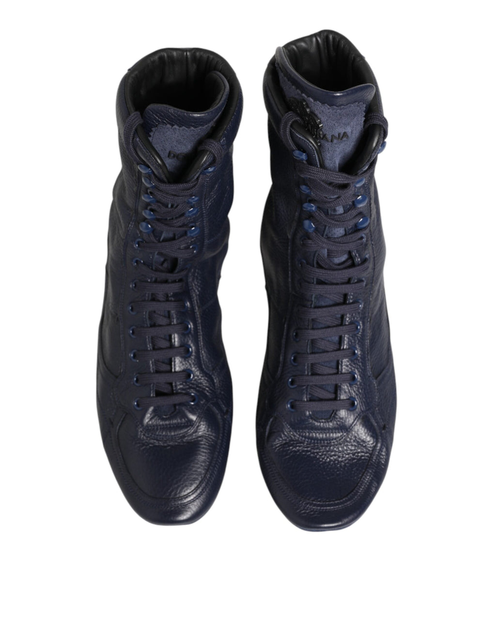 Dolce & Gabbana Donkerblauwe Hertenleren Halfhoge Laarzen