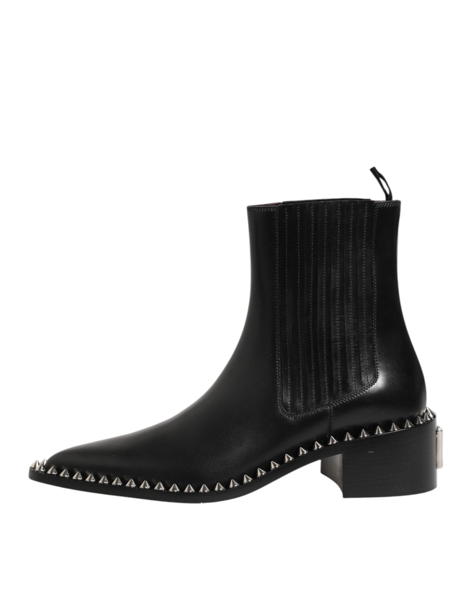 Dolce & Gabbana Schwarze, mit Nieten besetzte Chelsea-Stiefeletten