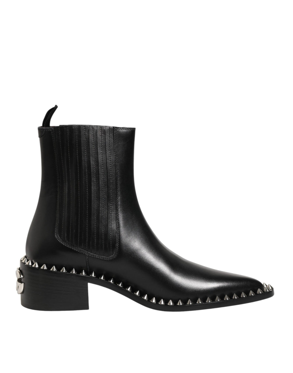 Dolce & Gabbana Schwarze, mit Nieten besetzte Chelsea-Stiefeletten