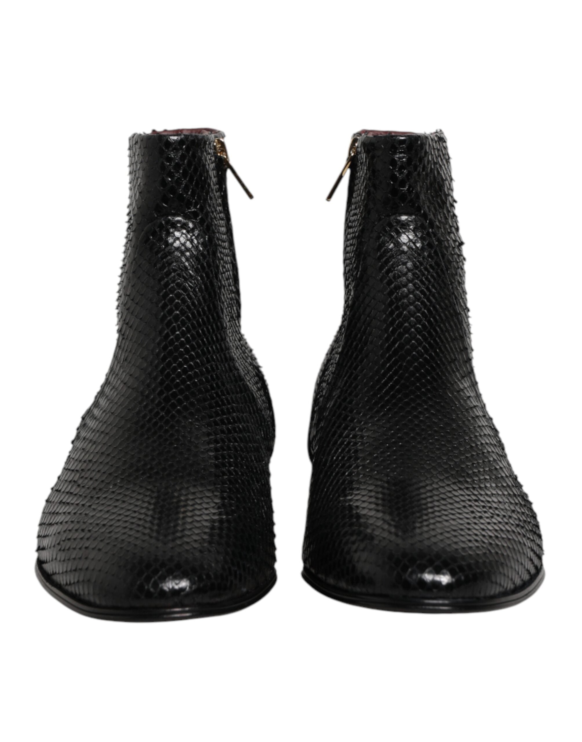 Dolce & Gabbana Schwarze Leder-Chelsea-Stiefeletten