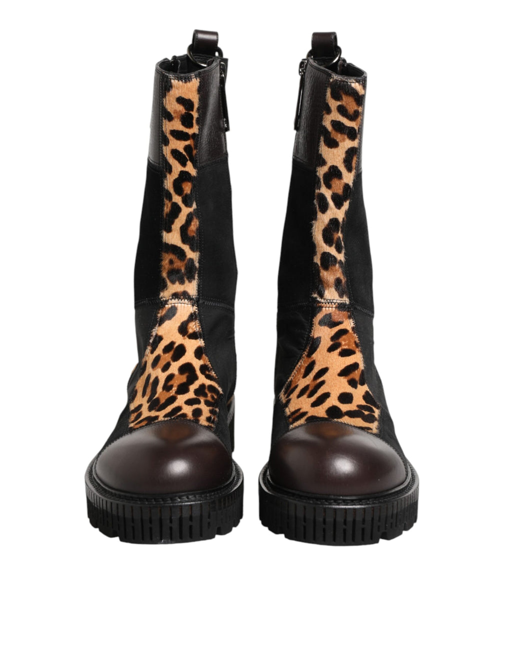 Dolce & Gabbana Mittelhohe Stiefel mit Leopardenmuster