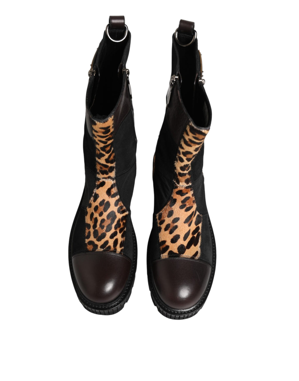 Dolce & Gabbana Mittelhohe Stiefel mit Leopardenmuster