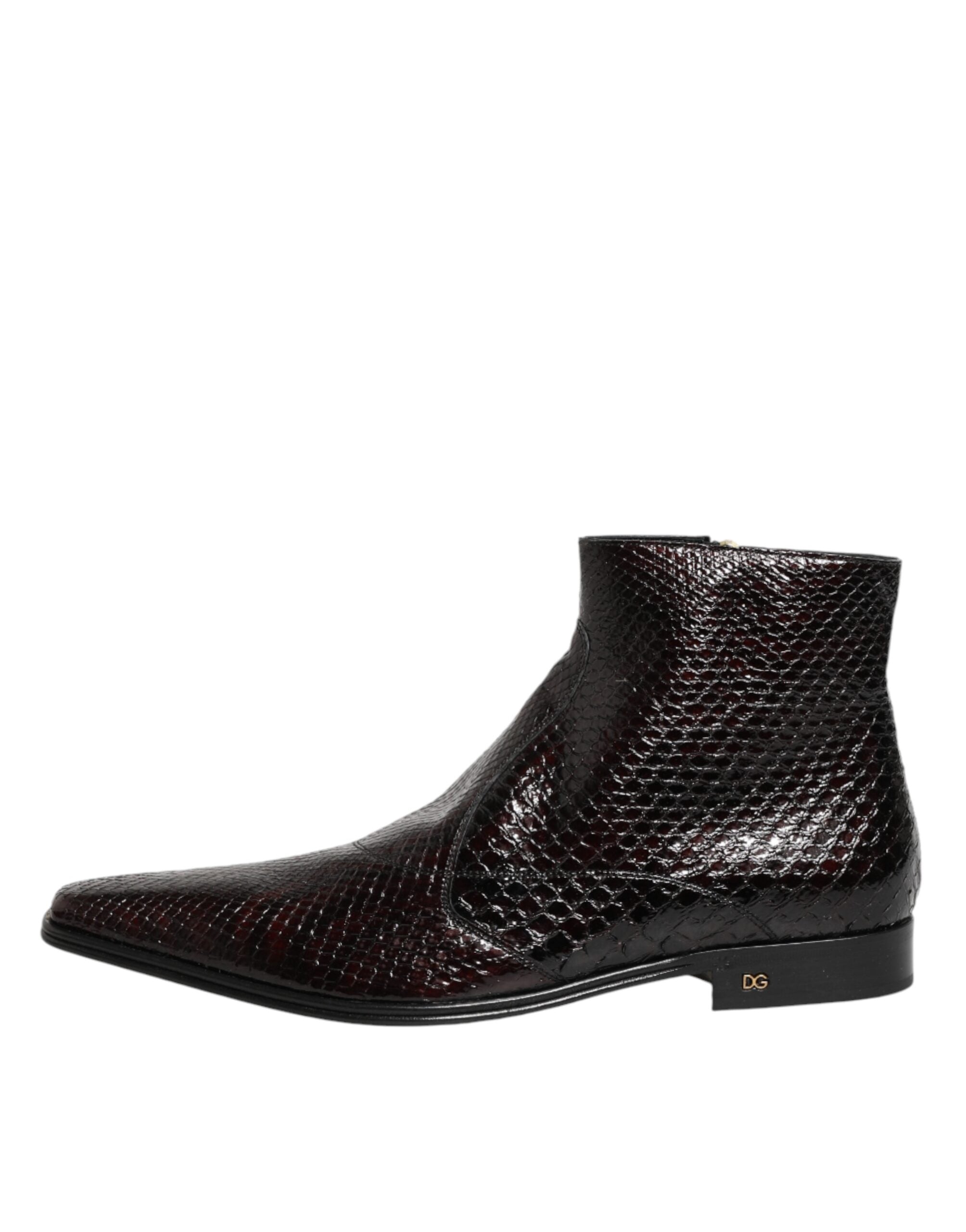 Dolce & Gabbana Bordeaux Chelsea-Stiefeletten für Herren