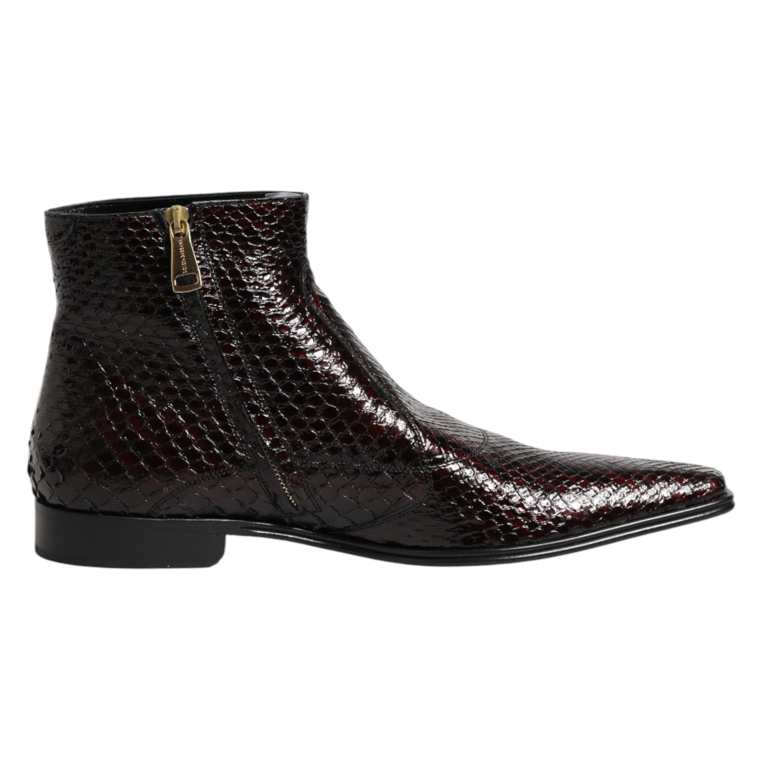Dolce & Gabbana Bordeaux Chelsea-Stiefeletten für Herren