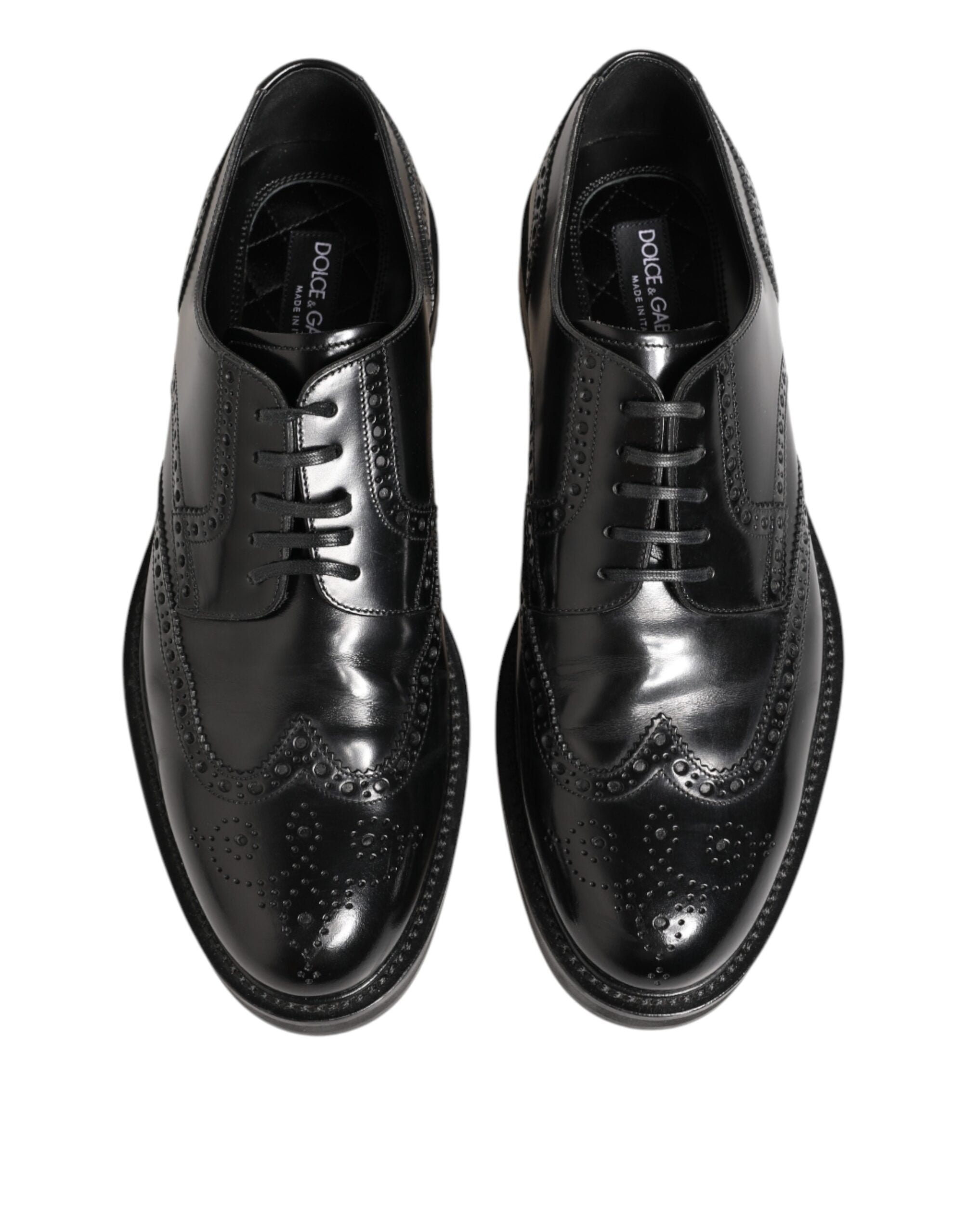 Dolce & Gabbana Schwarze Derby-Schuhe aus Kalbsleder für Herren