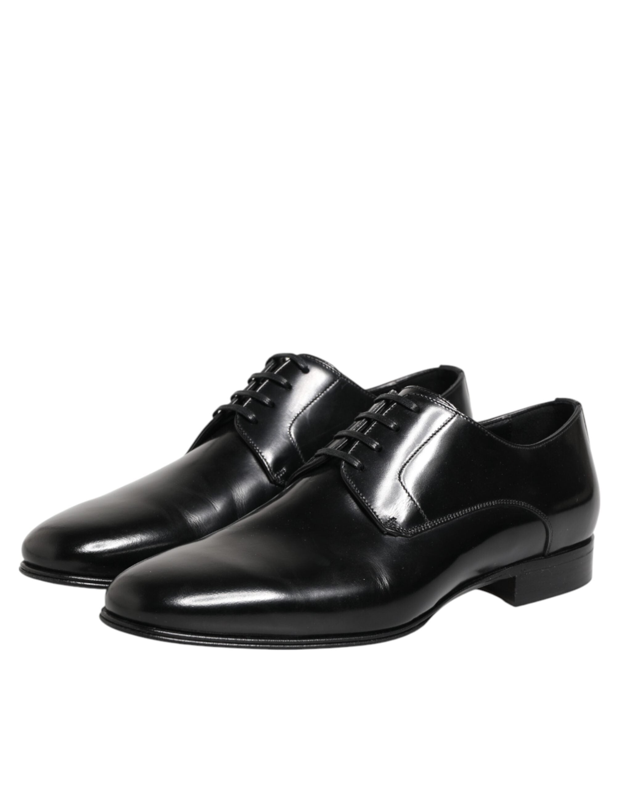Dolce & Gabbana Schwarze Derby-Schuhe aus Kalbsleder für Herren