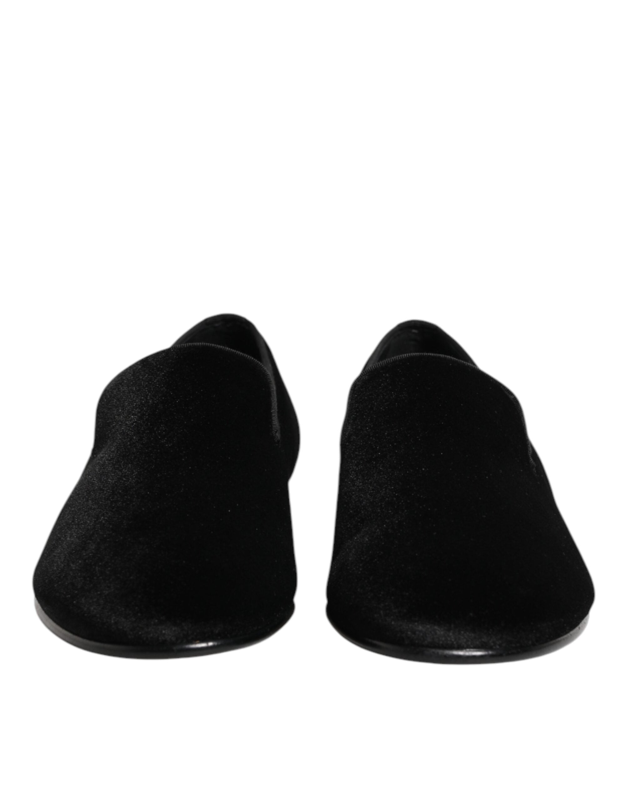 Dolce & Gabbana Schwarze Wildleder-Loafer zum Hineinschlüpfen