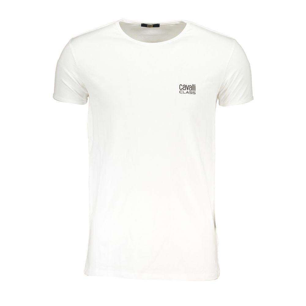 Cavalli Class Baumwoll-T-Shirt in Weiß
