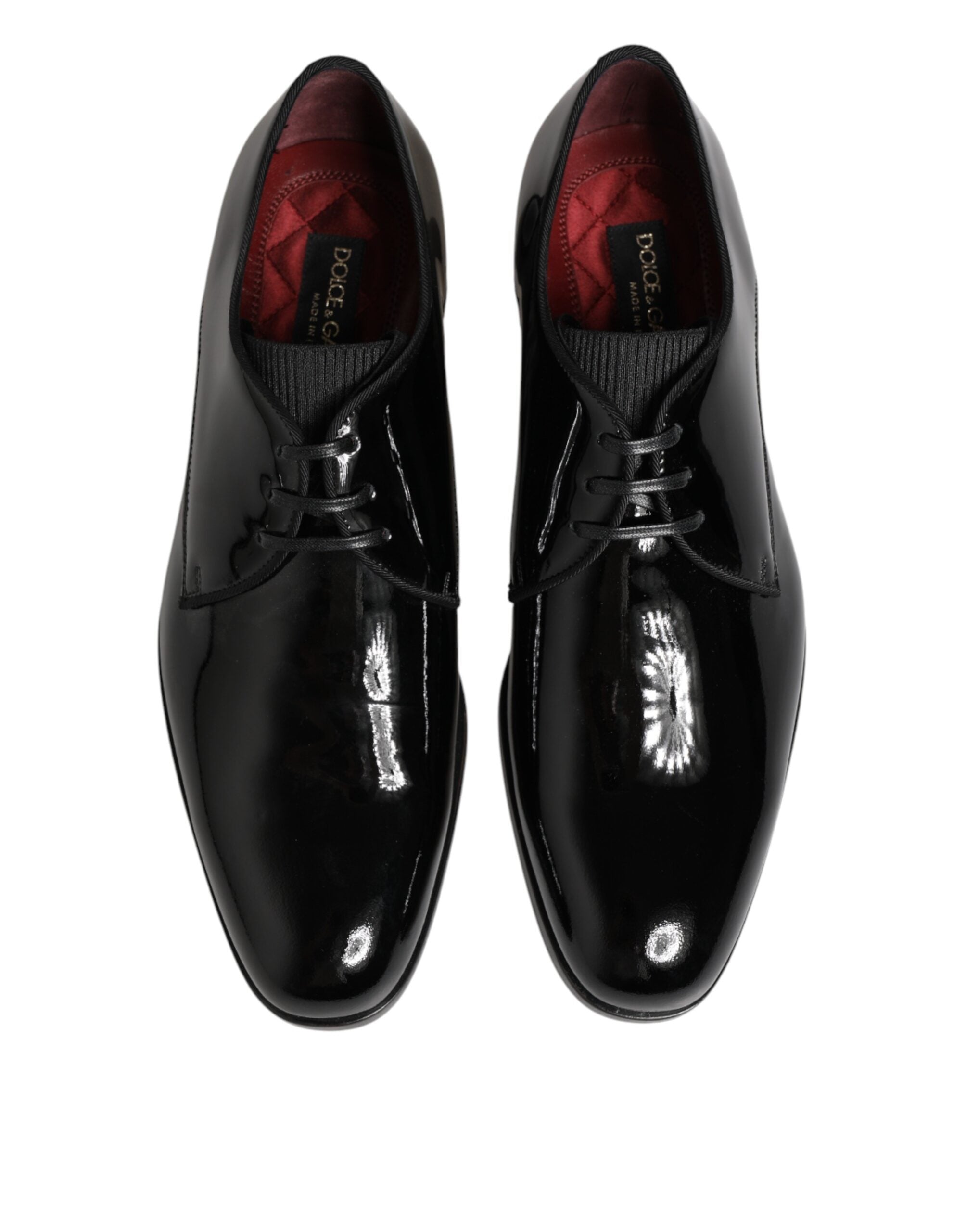 Dolce & Gabbana Schwarze Derby-Schnürschuhe aus Kalbsleder