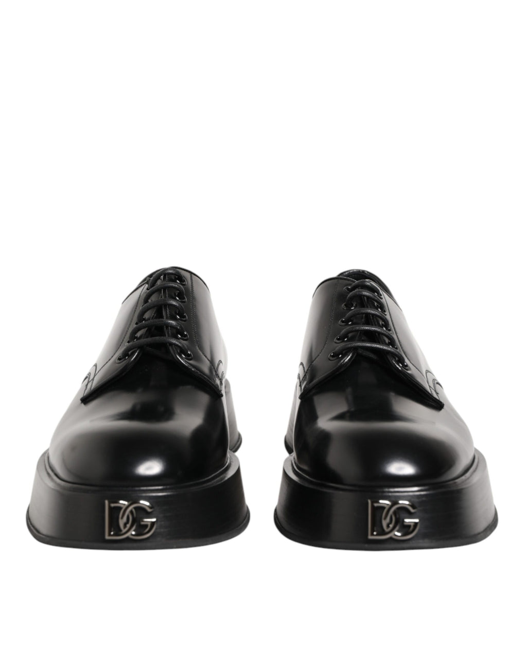 Dolce & Gabbana Schwarze Derby-Schuhe aus Kalbsleder für Herren