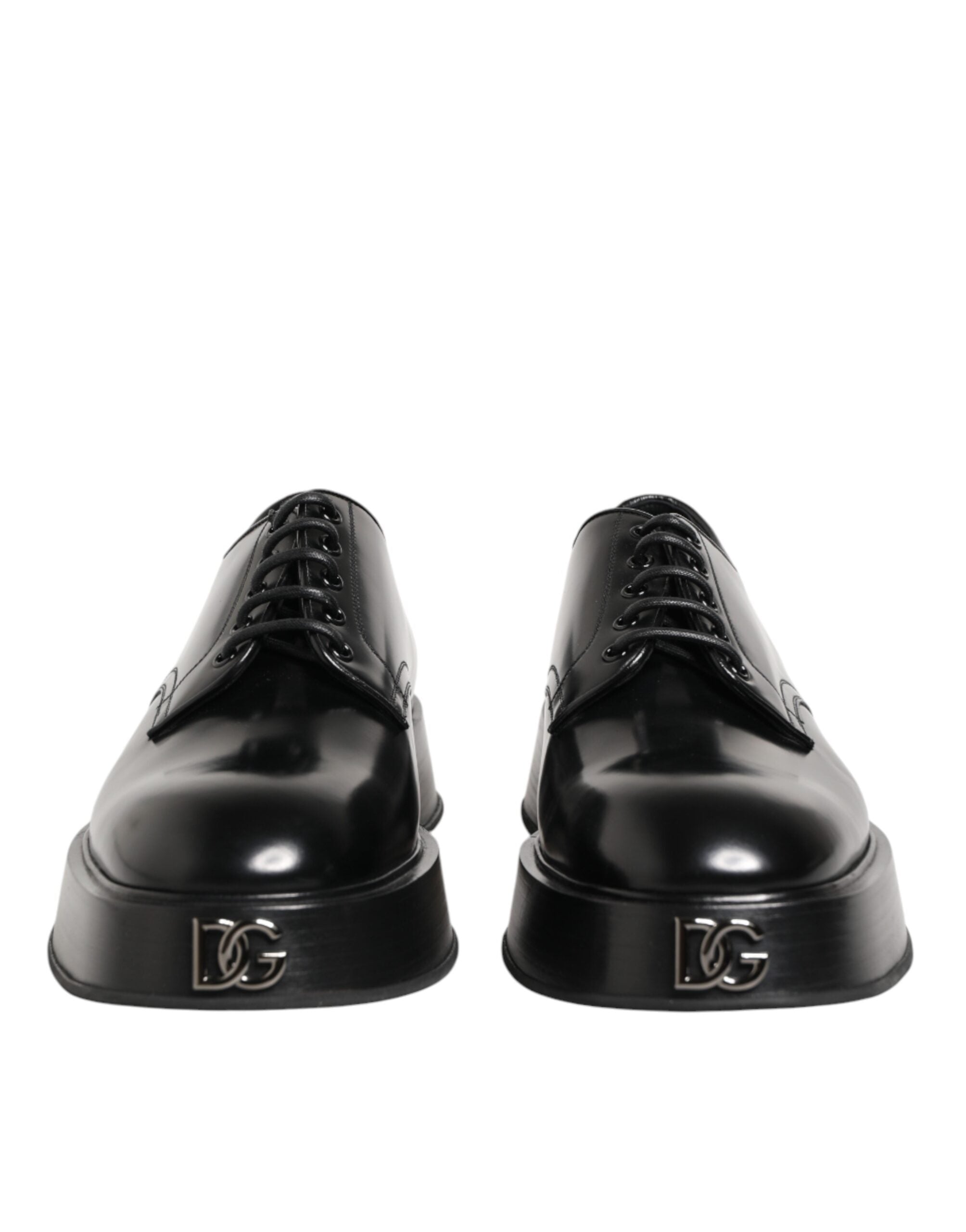 Dolce & Gabbana Schwarze Derby-Schuhe aus Kalbsleder für Herren